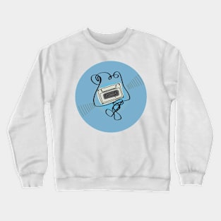 Vinyl - Cassette minimalist line art Crewneck Sweatshirt